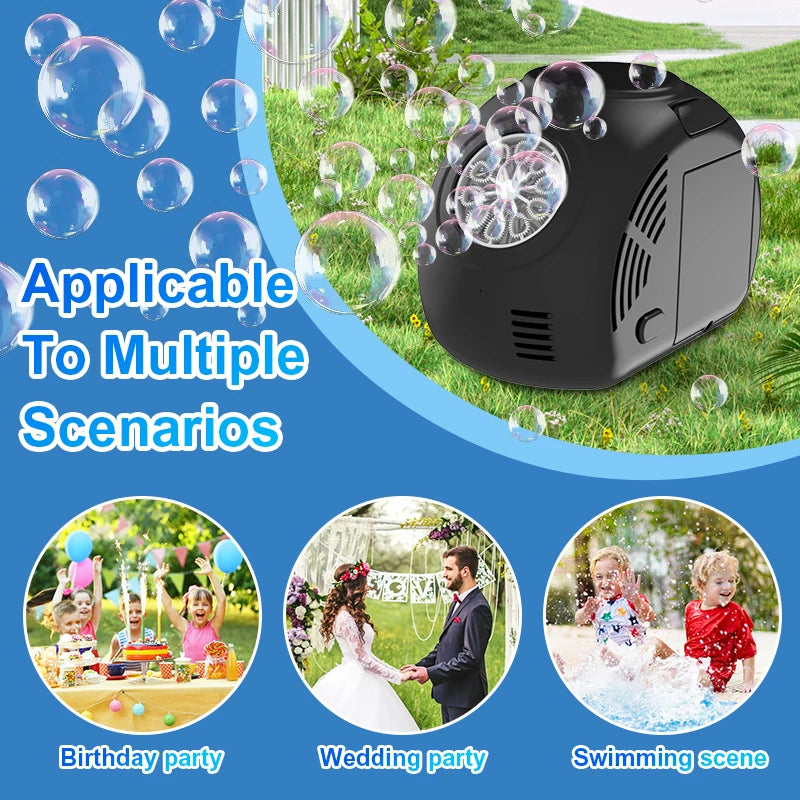 EZ Fully Automatic Handheld Bubble 10 Hole Outdoor Wedding/Birthday Party Children's Bubble machine without battery bubble water