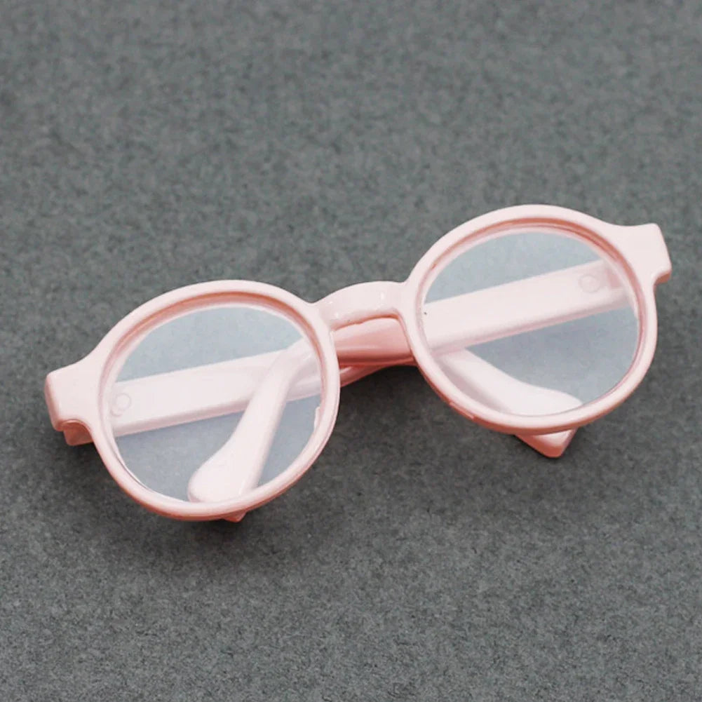 EZ Labubu 6.5cm Transparent Plastic Glasses for 1/8 1/6 1/3 1/4 BJD for Labubu MSD Plush for EXO Doll Sunglasses