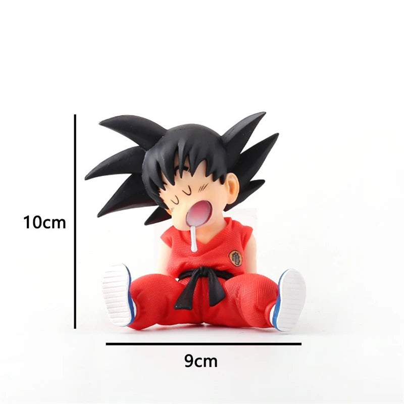 EZ 10cm Dragon Ball Anime Figure Son Goku Super Saiyan Q Version Model Figurine PVC Statue Collection Toys Children Christmas Gifts