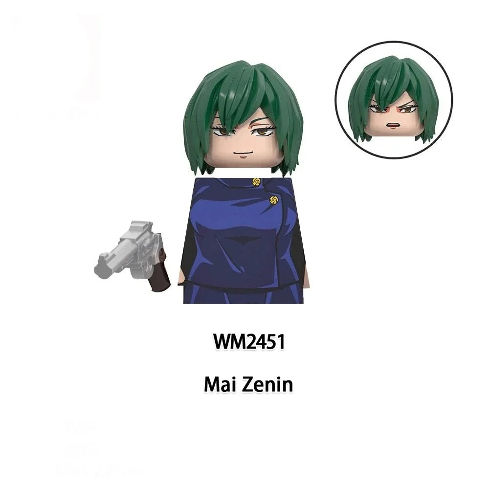 EZ Jujutsu Kaisen Anime Cartoon Gojo Satoru Itadori Yuj Fushiguro Megumi Okkostu Yuta Building Blocks Mini Action Figures Kids Toy