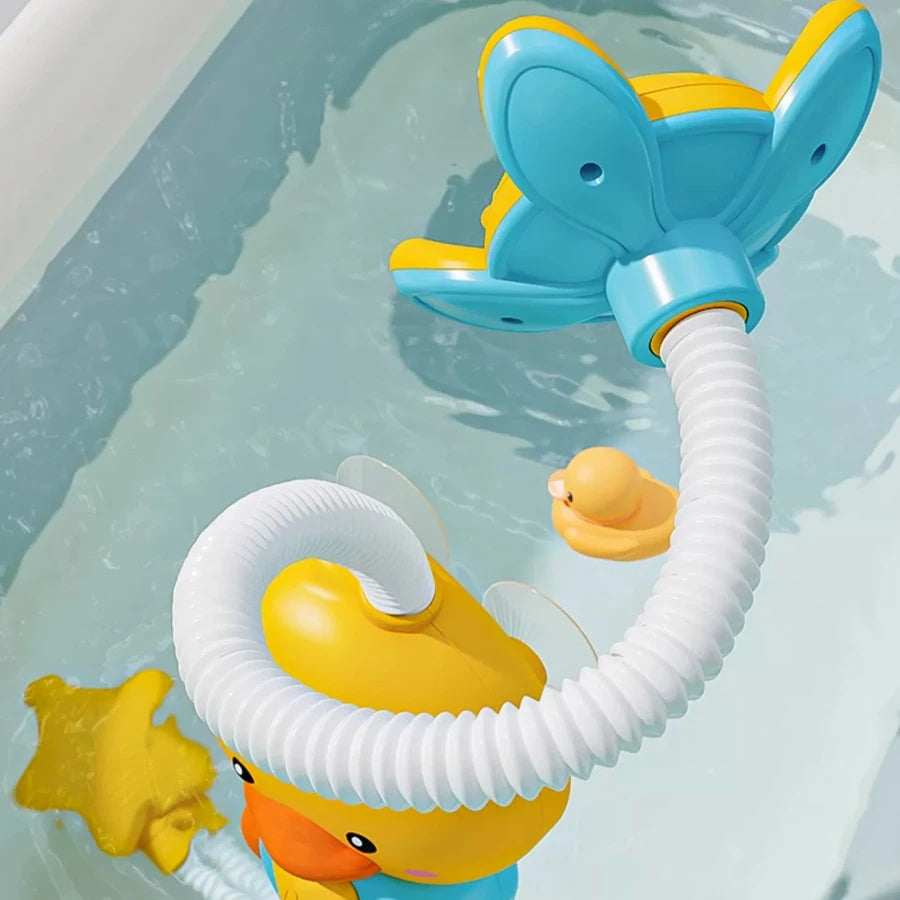 EZ Baby shower toy with water spray, duckling flower model, rotating faucet, electric shower, water spray, swimming, baby shower to