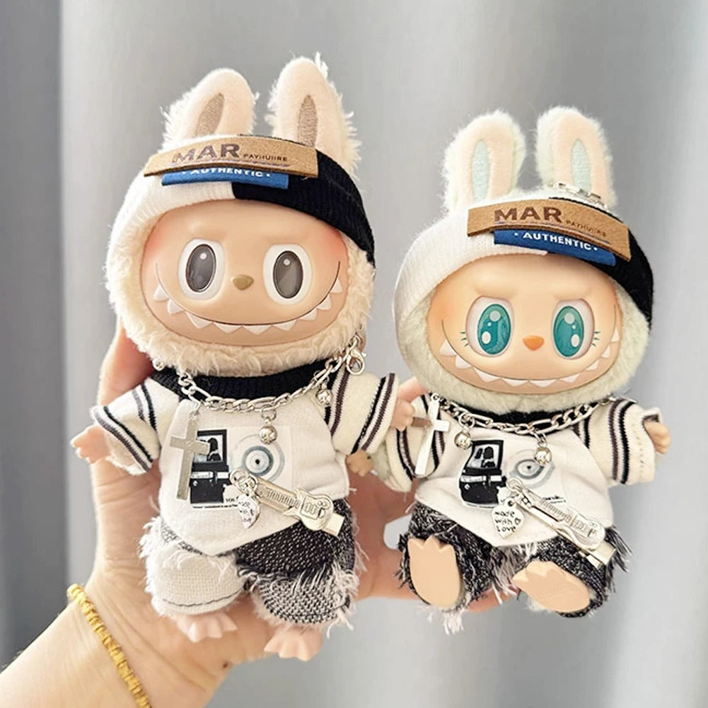 EZ For 17cm Labubu I II Idol Dolls Cute Mini Plush Doll'S Clothes