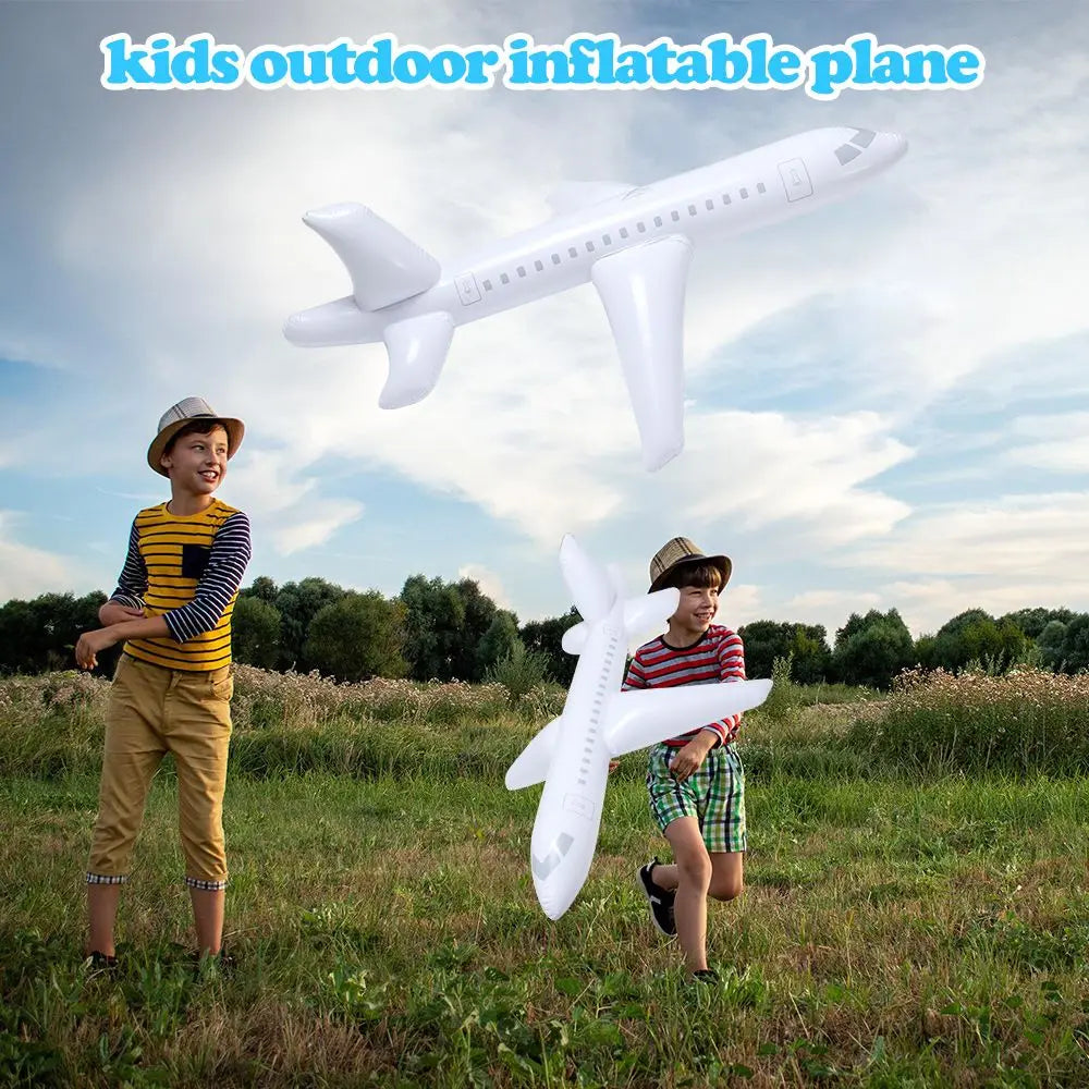 100cm Inflatable Airplane Float Airplane Ball with Inflatable Tube for Outdoor Swimming Outdoor Inflatable Toy For Kids