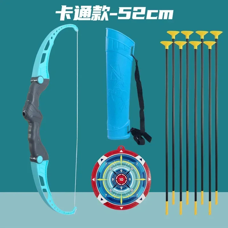 EZ Kids Bow and Arrow Set Outdoor  Archery Toys Set for Kids Ages 4-8 8-12 with Suction Cup Arrows For Kids Adult Stress Relief