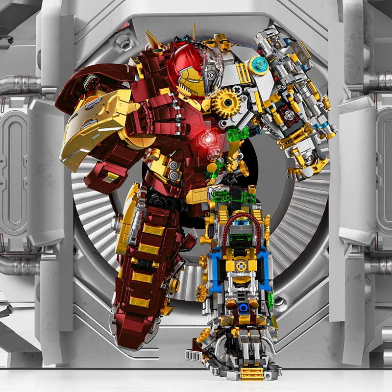 EZ 2700+pcs Iron Heroes Blocks Action Figures Mark Building Sets Buster Mech DIY Brick Collectible Toys for Boys Adult Kids Gifts