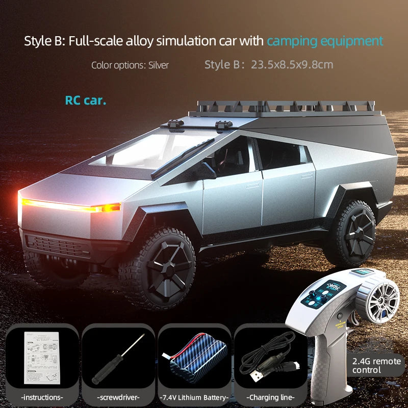 EZ JJRC C8817 Alloy RC Car Remote Control Car Simulation Camping Equipment Pickup Truck Model Rc Car Kids Toys Boy Gifts