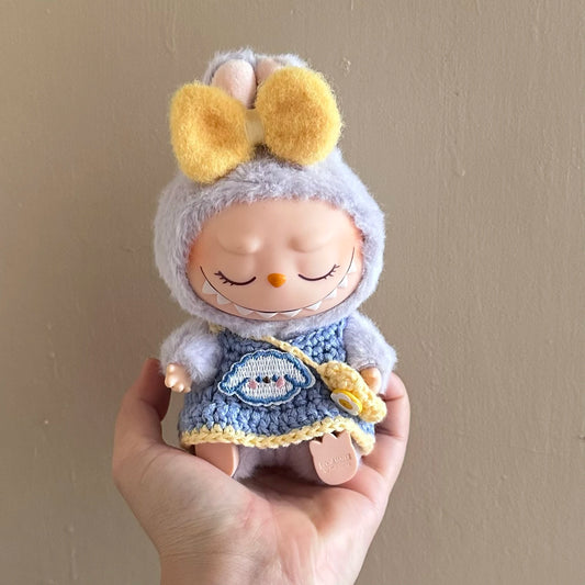 EZ Mini Doll'S Clothes Outfit Accessories For Labubu Idol V1 V2 and 10cm cotton doll Multicolor Embroider BJD Clothing Gift