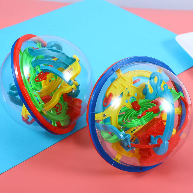 EZ Maze Ball Mini 3D Magic Puzzle Intelligence  Idea Perplexus Maze Game Labyrinth IQ Gifts Display Stand for Kids and Adults