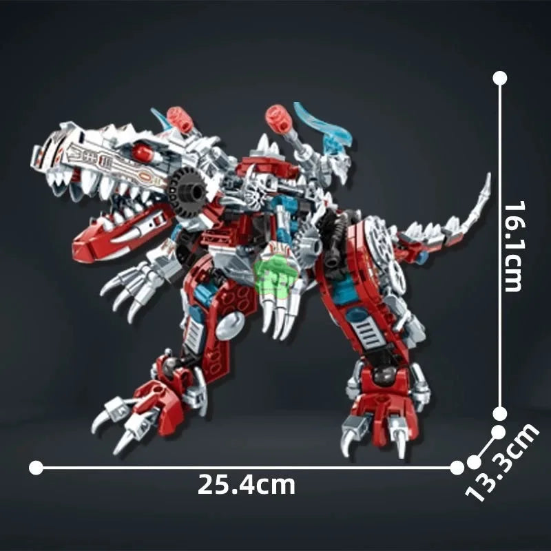 EZ 2IN1 Jurassic Mechanical Indominus Rex Dinosaur World Model Building Blocks City Fighter Dino Park Bricks Children Toy