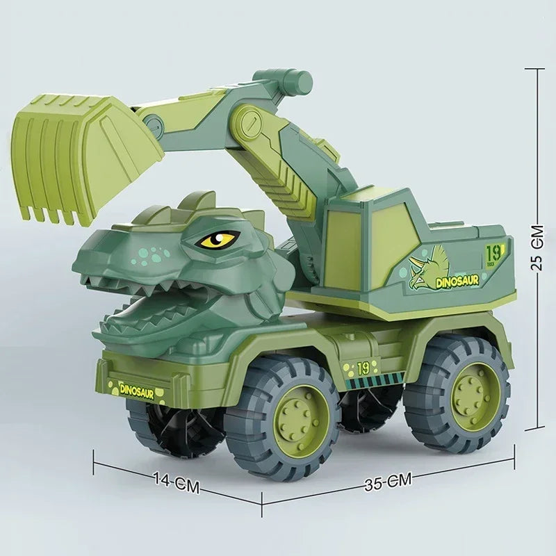 EZ Boys Car Toys Dinosaur Truck Transport Carrier Vehicle Dino Animal Model Tyrannosaurus Rex Truck Game Children Birthday Gifts