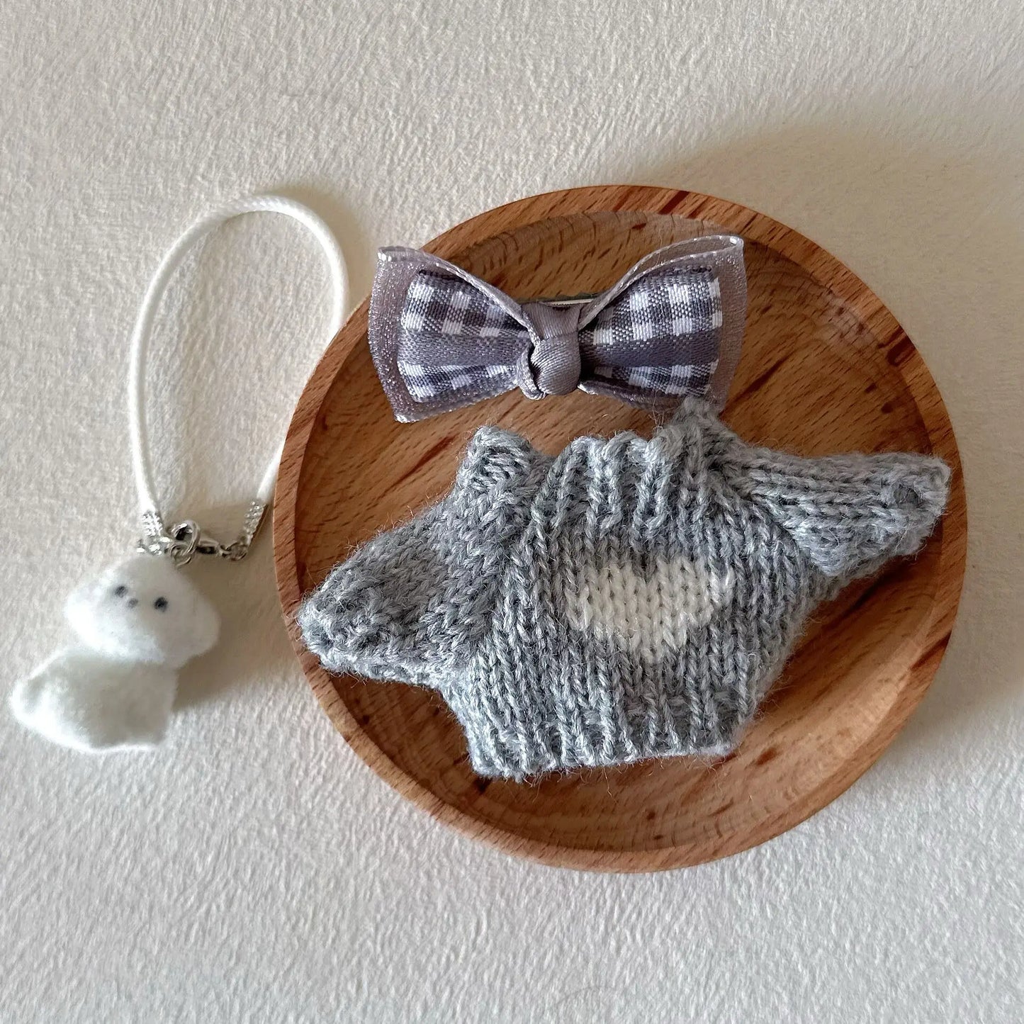 EZ 17cm labubu clothes outfit Plush doll clothes Macaron Cute Clothing DIY Kid Gift Clothes Hair accessories v1 v2 clothes