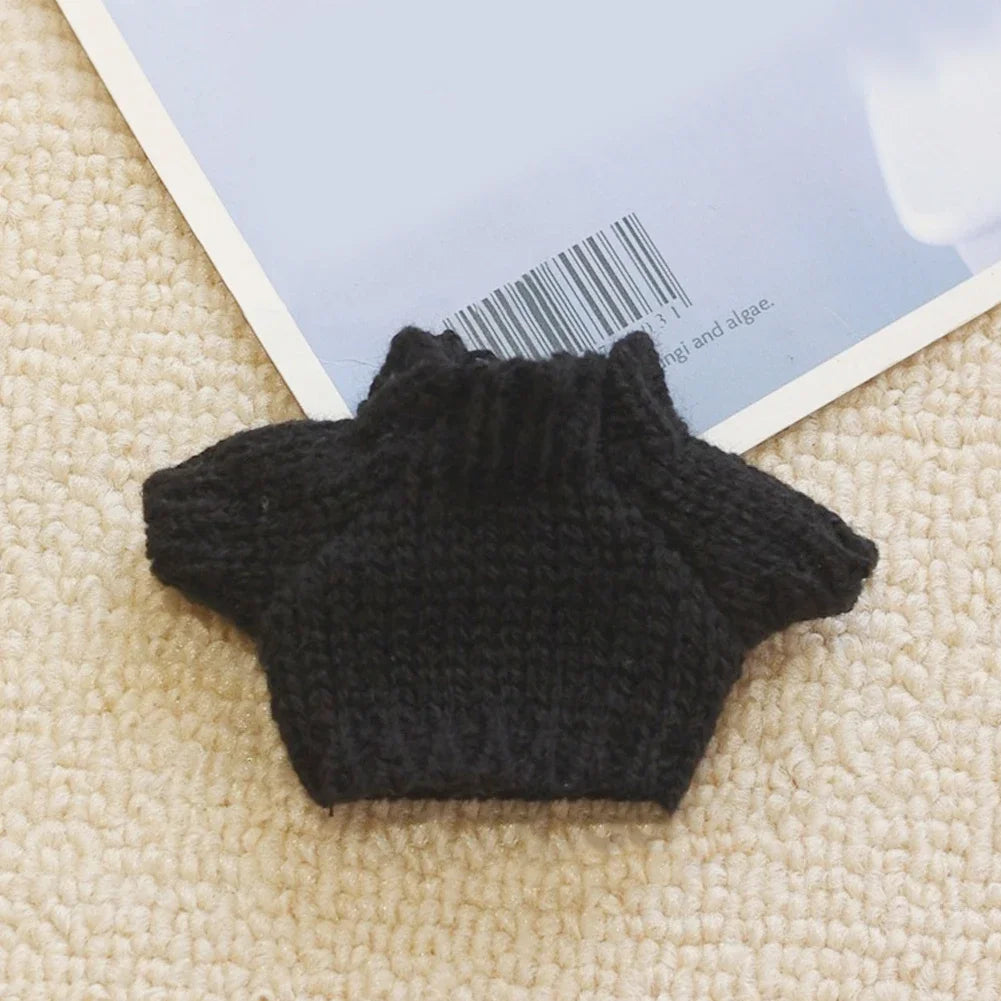 EZ Mini Doll'S Clothes Outfit Accessories For Labubu for Elf doll Knitted Christmas Love twisted solid Santa sweater Clothing