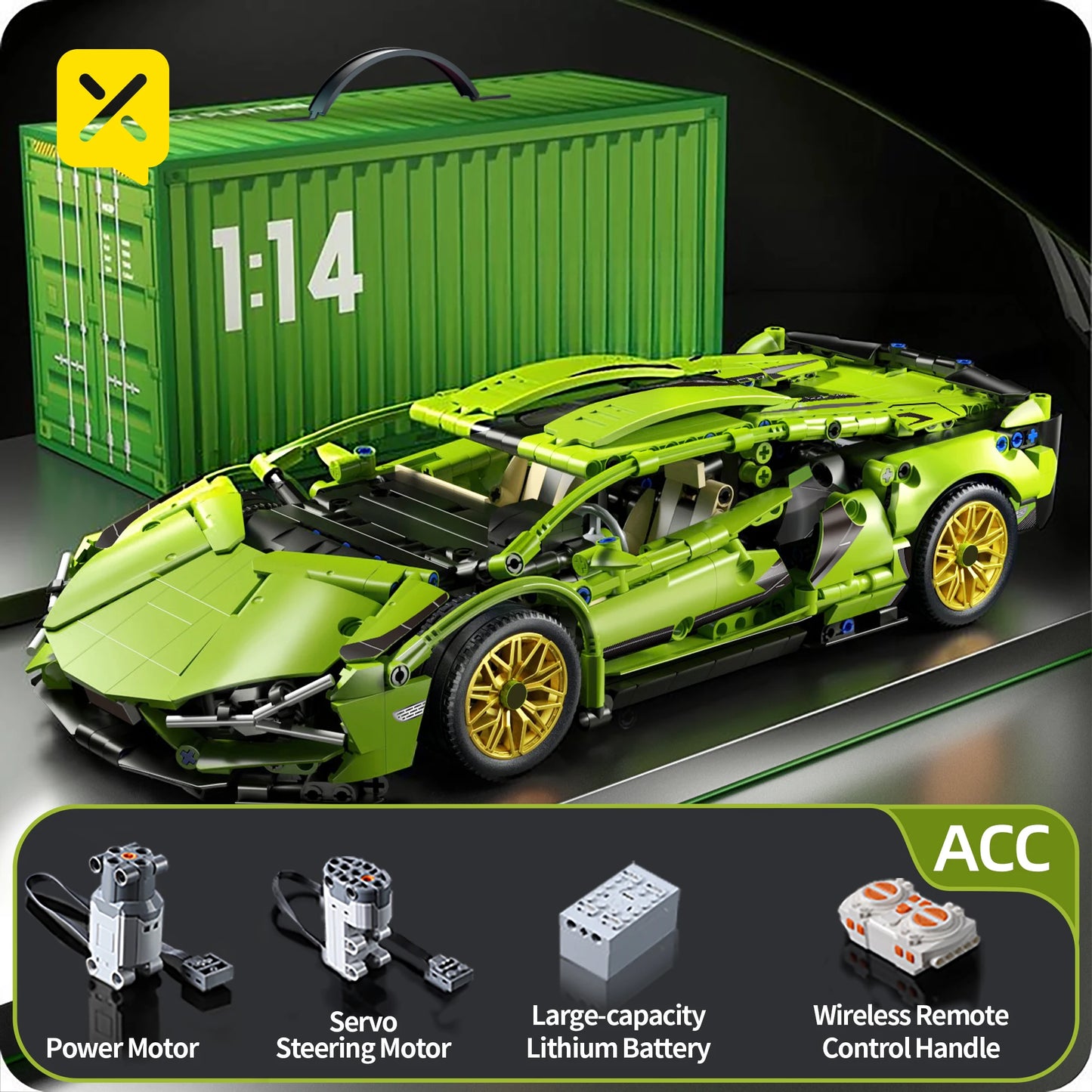 EZ ToylinX Technical Building Blocks Racing Sport Car Speed Vehicle Model City Mechanical Super Bricks Puzzle Toys Adult Gift