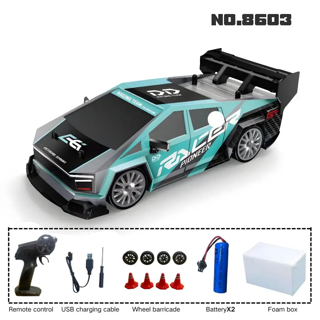 EZ New 1:24 RC drift vehicle, Mustang 4WD cars, racing car with remote control, gift, competition racing car, children's toy