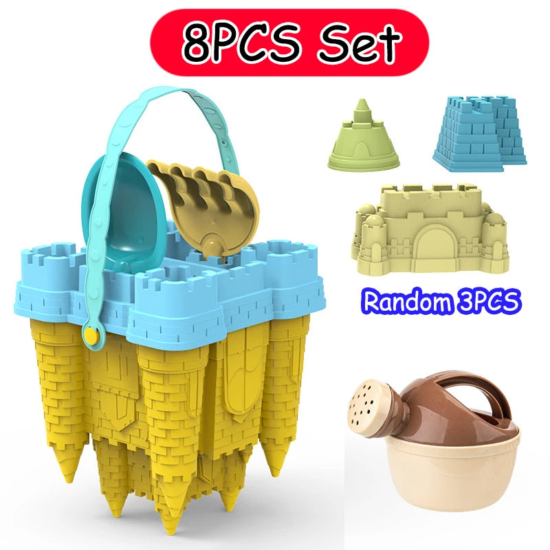 EZ Kids Water Play Beach Toys Sandbox Mold Set Shovel Castle Building Wall Honeycomb Briquette Mold Summer Outdoor Sand Play Game