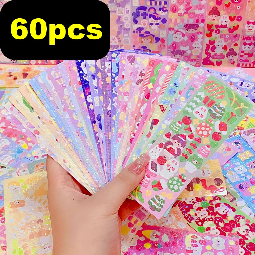 EZ Kawaii Stickers for Kids Cute Stationary Aesthetic Diary Decoration Art Supplies Stickers for Scrapbooking Lot Korean Paper Desk