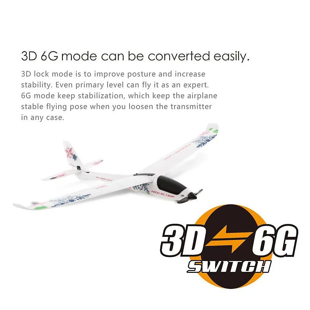 EZ WLtoys XK A800 RC Plane 5CH Aircraft 780mm WingSpan Remote Control Gliders 3D6G Fixed Wing Aircraft Toys for Children Boys Gifts