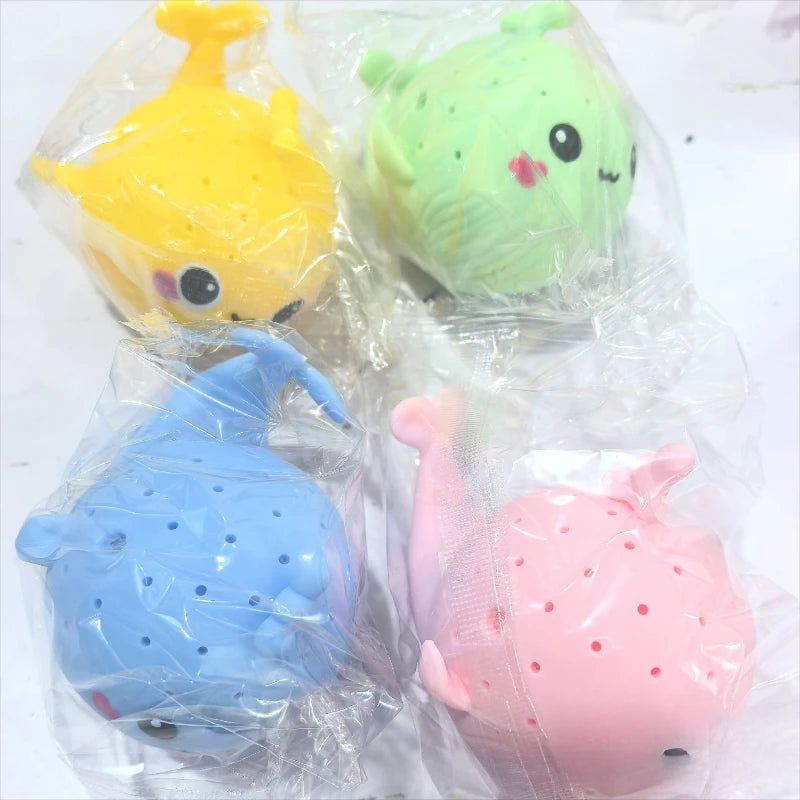 EZ Baby Bath Toys Sponge Water Absorbing Whale Squeezing Stress Relief Toys Summer Swimming Play Water Toy for Children Squishy Kid