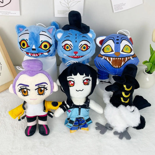 EZ Anime Kpop Demons Hunters Plush Rumi Mira Zoey Figure Monster Hunt Girl Group Plush Doll Toy Fans Gift Party Desk Decoration