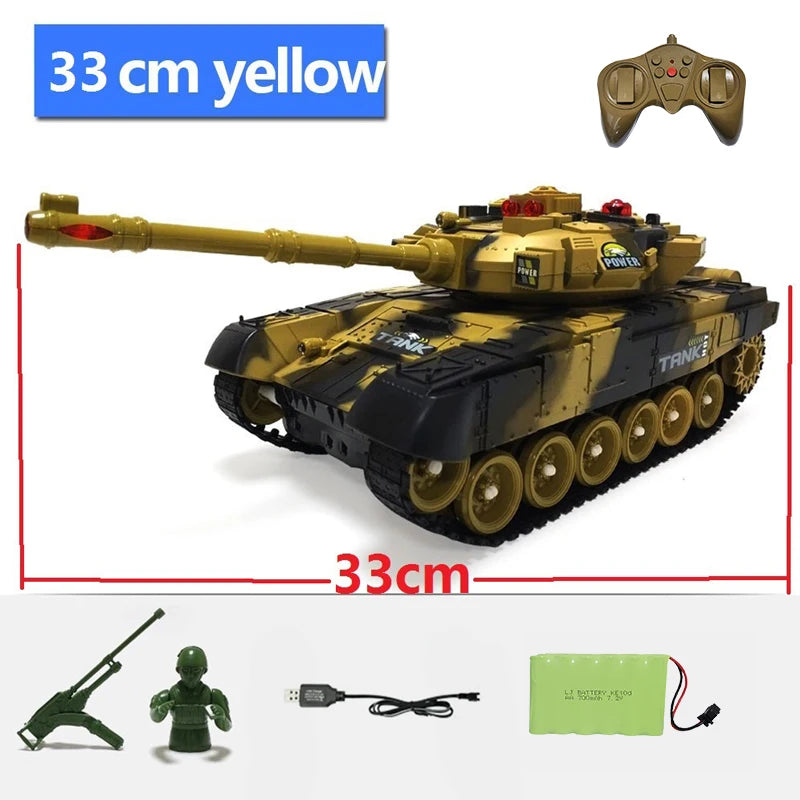EZ 55/44/33CM Rc Tank Military War Tanks Electric Car Remote Control Simulation Shooting Radio-Controlled Crawler Toys for Boys
