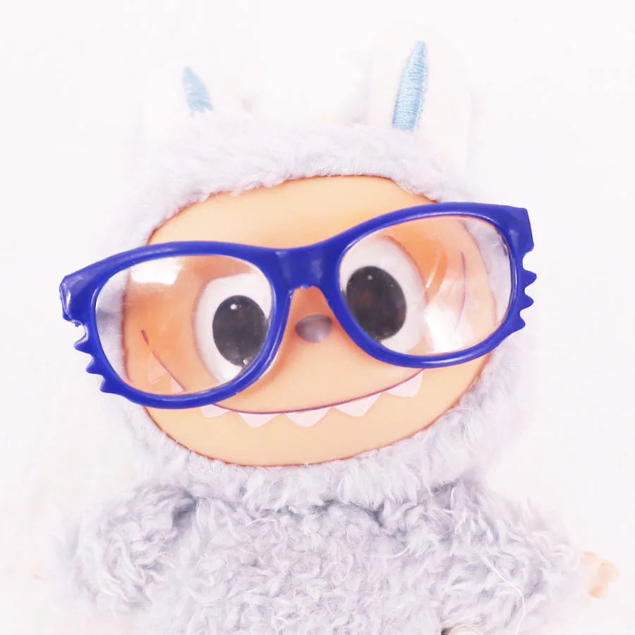 EZ For 15-17cm Labubu Doll Clothes Dress Hair Band Canvas Shoe Accessories Kpop Idol EXO Clothing Labubu Decoration Glasses,Gift