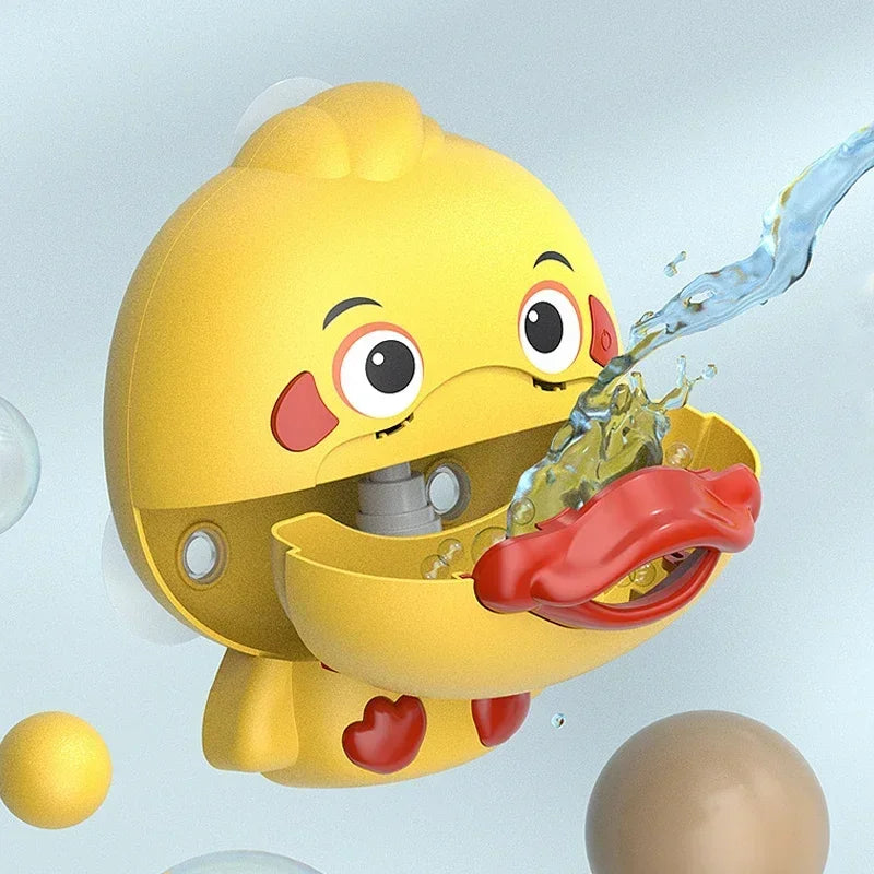 EZ Bubble Duck Baby Bath Toy Funny Toddler Bath Bubble Maker Pool Swimming Bathtub Soap Machine Bathroom Toys for Children Kids