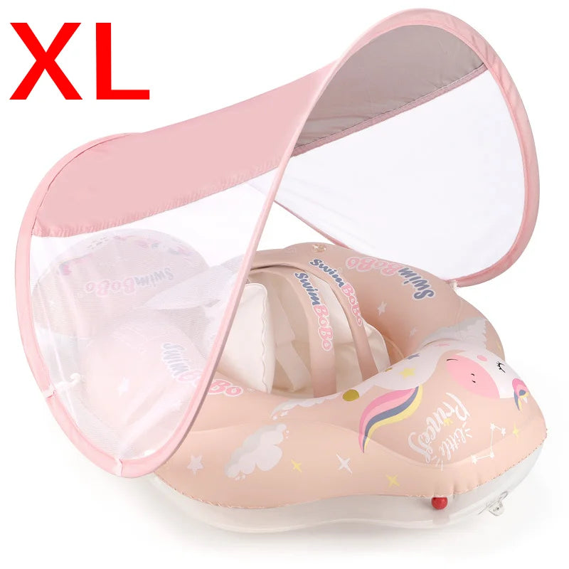 EZ Baby Swimming Float With Sun Canopy Inflatable Infant Floating Swim Kids Swim Pool Accessories Circle Bathing Summer