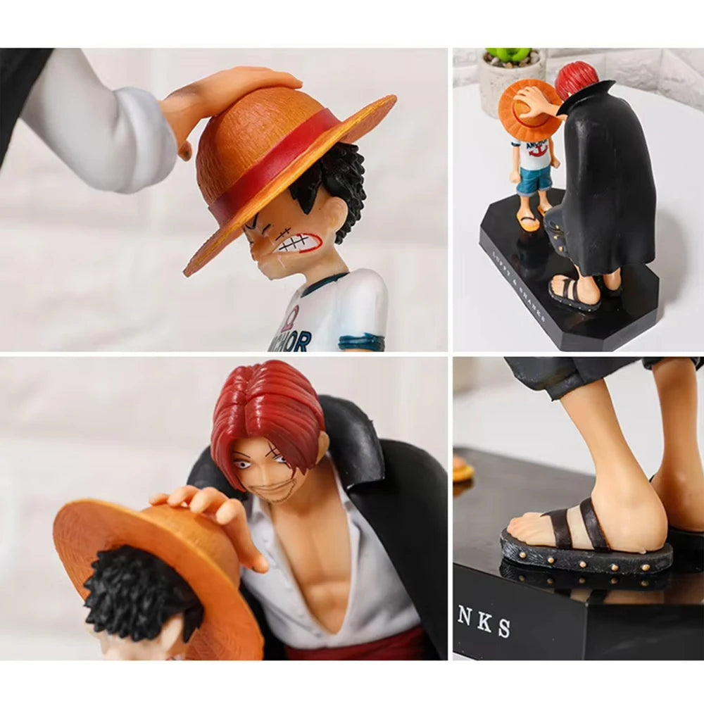 EZ 18cm One Piece Anime Figure Four Emperors Shanks Straw Hat Luffy Action Figure One Piece Sabo Ace Sanji Roronoa Zoro Figurine