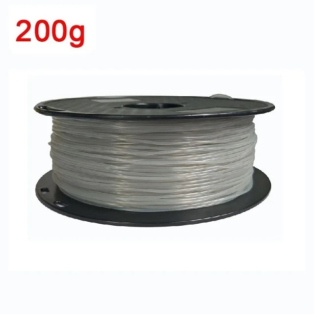 EZ Flexible Filament TPU 1.75mm 200g Translucent Filament Soft 95A TPU FDM 3D Printer Material Glow In The Dark Filament Rainbow