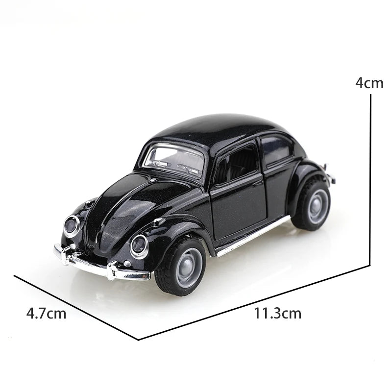 EZ (bagged)1:38 Classical Cute Beettle, Alloy Model Car, Simulated vehicle, children's alloy car, boy's toy model, car ornaments