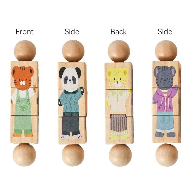 EZ Baby Wooden Rotating Jigsaw Puzzle Hand bell Toy Baby Mobile Musical Rattle Toy Montessori Puzzle Game For Babies Newbaby Gift