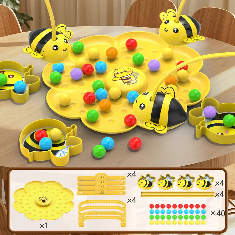 EZ Bumble Bee Magnetic Toy Funny Family Board Games Montessori Sorting Puzzle Fishing Toys Interactive Games for Kids and Adults