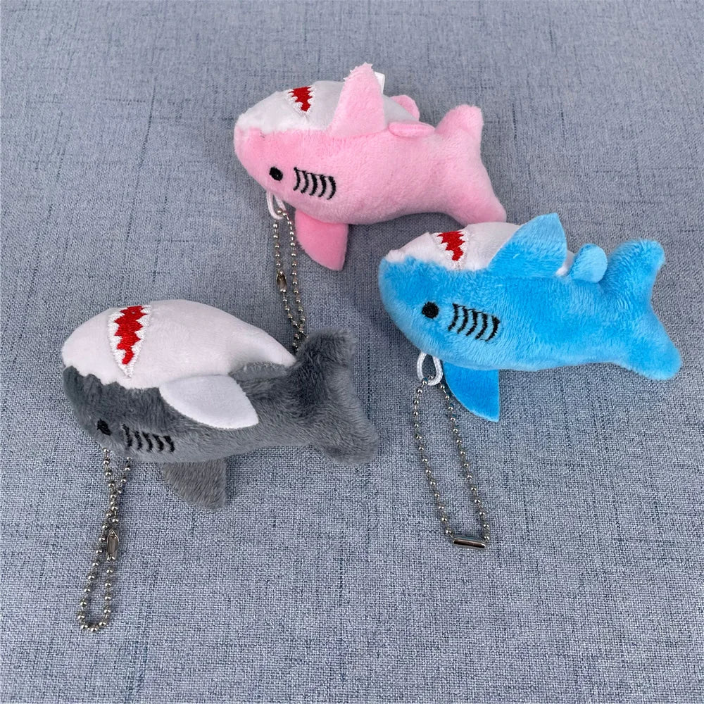 EZ 3Colors- 8CM Shark Plush Toy , Small Accessories Plush Shark Doll
