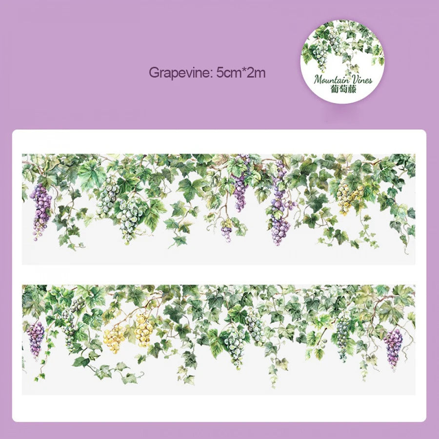 EZ 1Pc Flower vine sticker Rose Bougainvillea Ivy vine moss beautiful sticker DIY handmade photo album decorative sticker