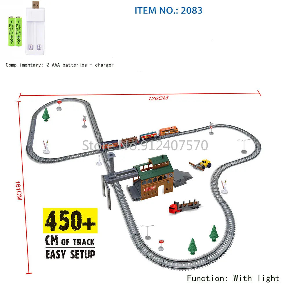 EZ Electric Train High Speed Train Model Railway Track Harmony Rail Toy Car  Assemble DIY Set Children Christmas Gift Toy for Boy