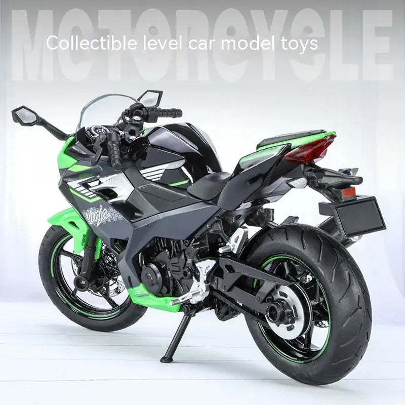 EZ 1:12 Kawasaki Motorcycle Die-cast Model - Sound & Light Effects - Authentic Details - Fun for Kids & Motorcycle Lovers