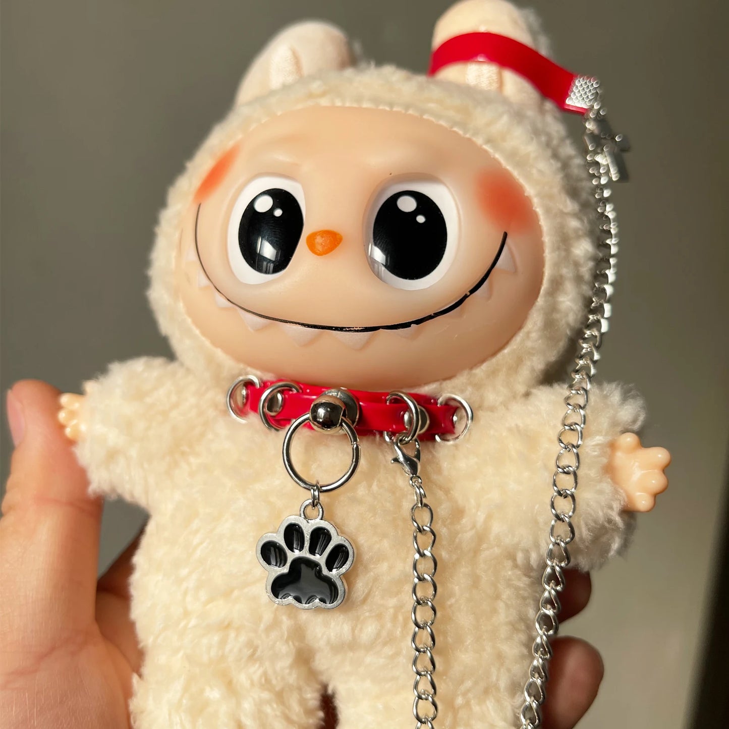 EZ 17cm Labubu Accessories Doll Neck Choker Leadrope for 6.5inch Labubu Cotton Doll Accessories (Neck circumference 12.5cm-15cm)