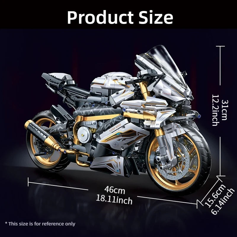 EZ TOYLINX Alloy Motorcycle Desktop Decorations 2045PCS Racing Building Block Model  Kid Toys Christmas Easter Festive Gift Giving