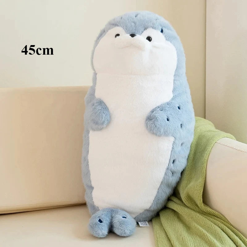 EZ New Seal Plush Toy Soft Pillow Lifelike Stuffed Marine Life Sea Otter Soft Doll Simulation Seal Cushion Christmas Birthday Gift