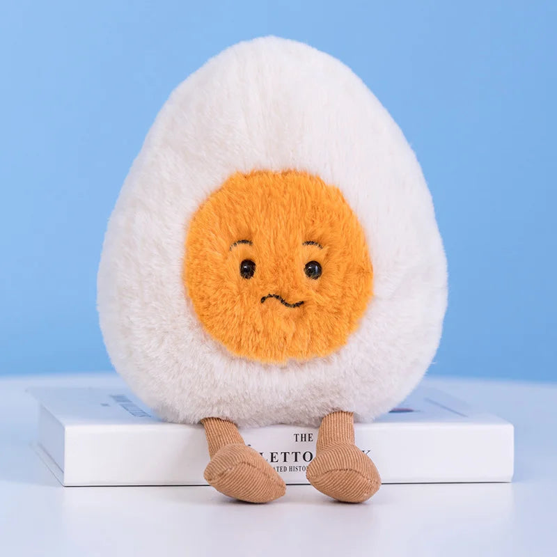 EZ New Cartoon Egg Stuffed Toy Expression Food Bread Toast Series Breakfast Doll Fun Decoration Pillow Baby Comfort Doll Xmas Gifts