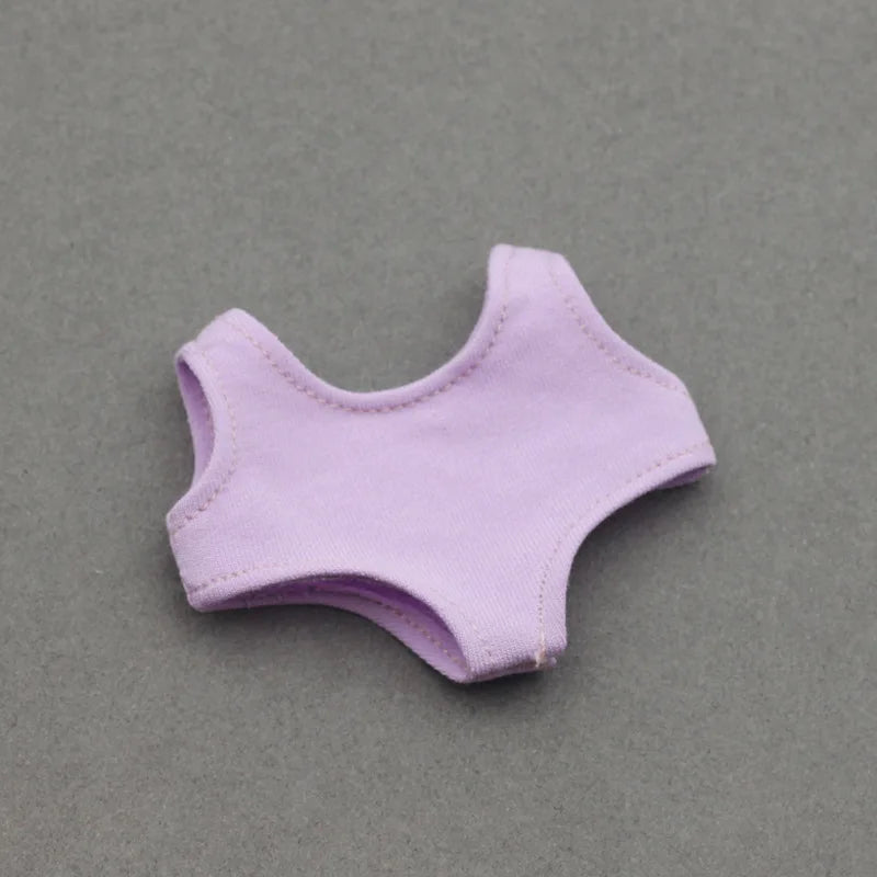 EZ 15/17cm Labubu Doll Clothes Strawberry Orange Bikini Set Beach Swimsuit Outfit Accessories