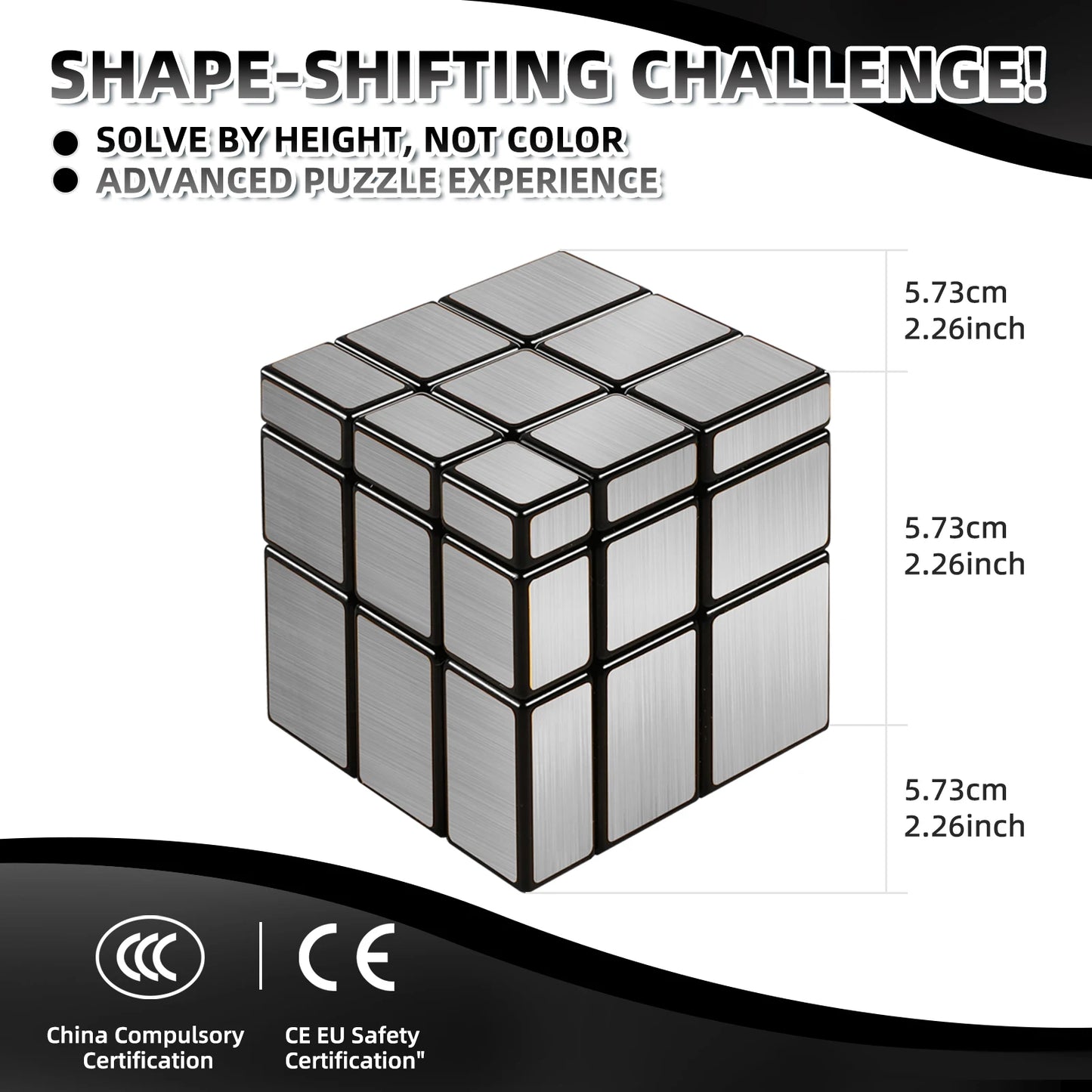 EZ SENGSO Mirror Cube 2x2 3x3 4x4 Magic Tower High-Reflectivity Puzzle Toy - Birthday Gift for Adults & Children's Logic Training