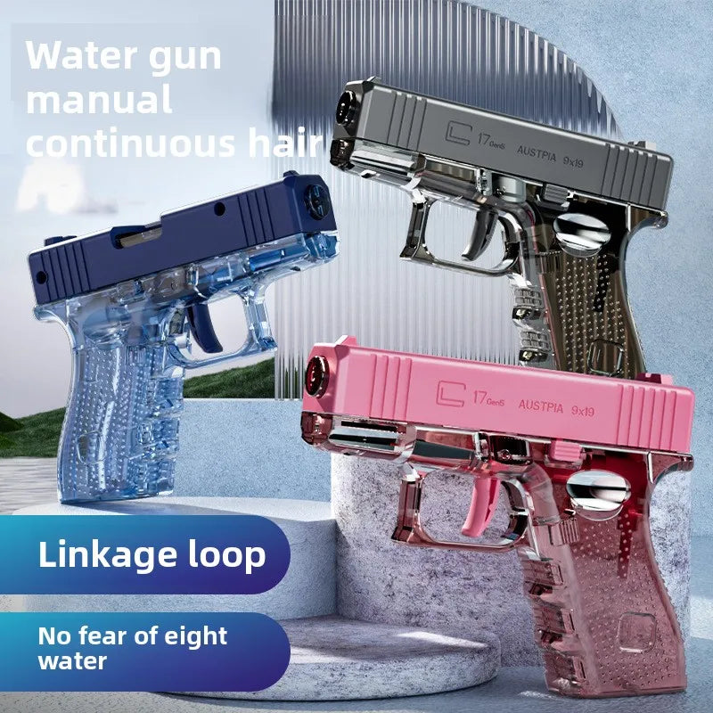 EZ Manual Water Gun Large capacity water pistol Beach Outdoor Toy continuous firing Swimming Pool Toys