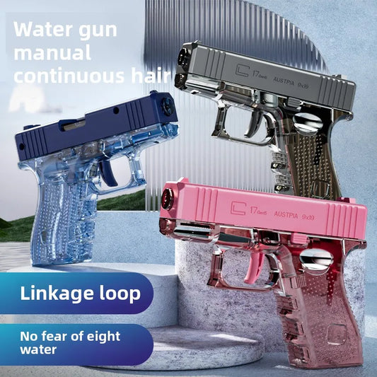 EZ Manual Water Gun Large capacity water pistol Beach Outdoor Toy continuous firing Swimming Pool Toys