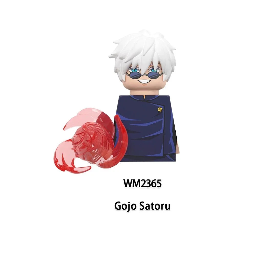 EZ Jujutsu Kaisen Anime Cartoon Gojo Satoru Itadori Yuj Fushiguro Megumi Okkostu Yuta Building Blocks Mini Action Figures Kids Toy
