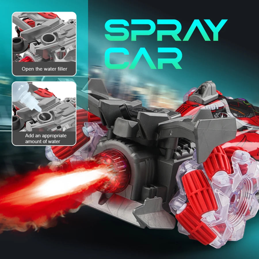 EZ Colorful lights spray stunt racing 4WD shift 2.4G wireless gesture induction racing race remote control toy car