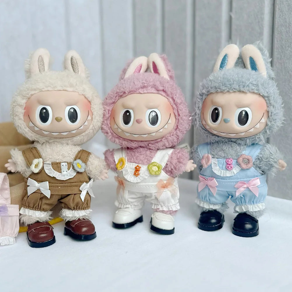 EZ For LABUBU Leather Shoes Suitable for 17cm Cotton Dolls Shoes Boots Toys Casual Sports Shoes Dolls Accessories DIY Doll Toys