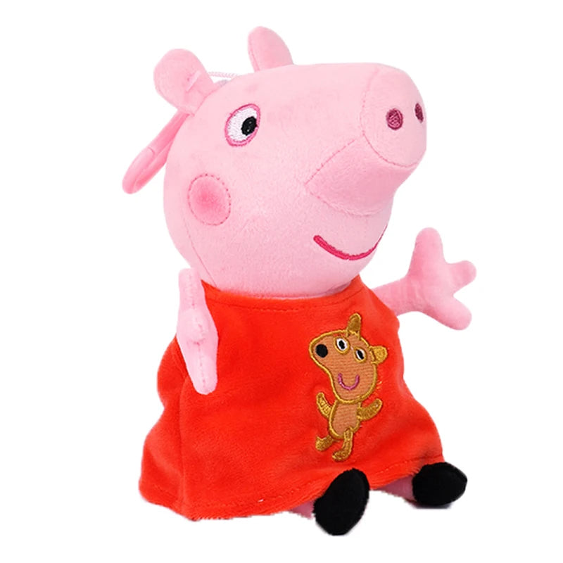 EZ 19cm 100% Genuine PEPPA PIG Stuffed Soft Doll Peppa George Zoe Suzy Rebecca Emily Danny Pedro bear Dinosaur Children Plush toy