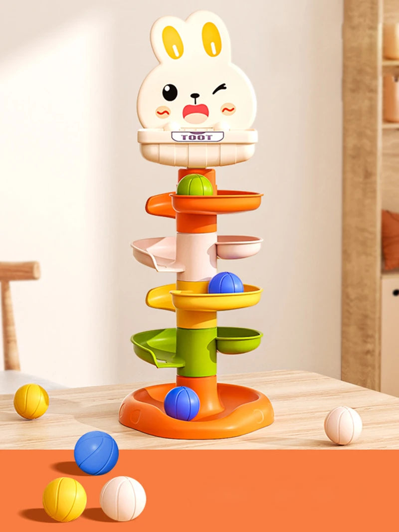 EZ Montessori Baby Ball Drop Toy Toddlers Educational Toys for Children Activity Games Baby Learning Tower Stacking Toys for Babies