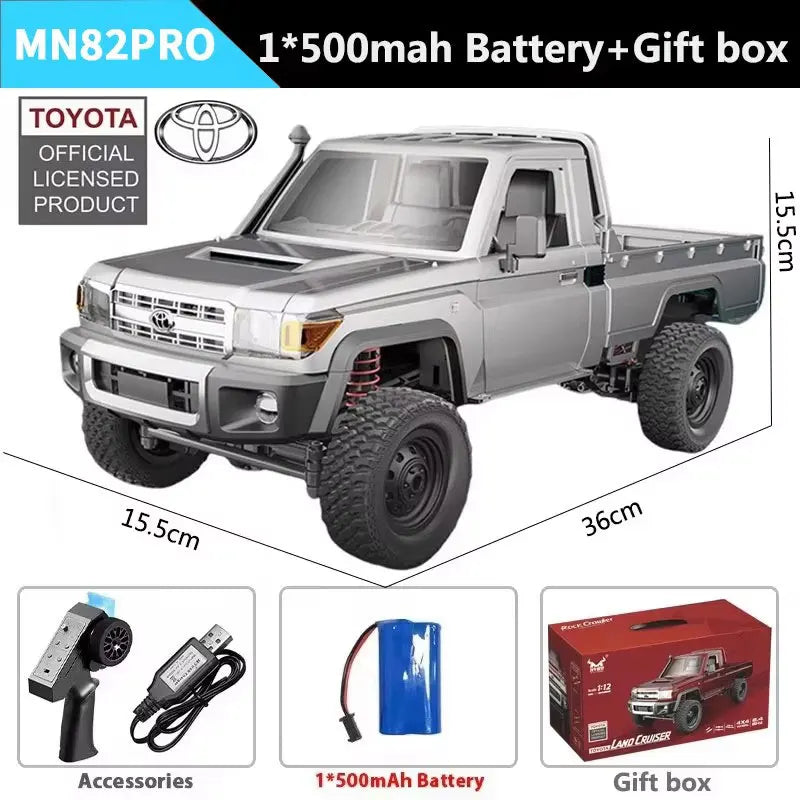 EZ MN82 MN82S LC79 1/12 4WD Full Scale RC Pickup Short Truck 2.4G Remote Control Climbing Off-road Car Toys for Kids Christmas Gift
